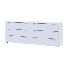 Комод Рон 9 Белый 6 Ящиков 160х38х62 Doros