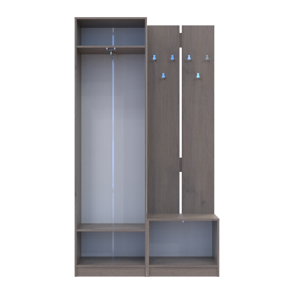 Прихожая Сола 1+3 Канноло/Кашемир ДСП 120х40х215 Doros