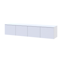 Тумба ТВ Левия Белый 4Д 160х35х33 Doros