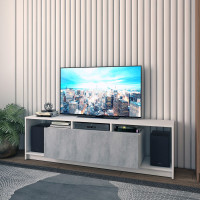 Тумба под ТВ U1 Белый Бетон ДСП 160х38х48 Doros