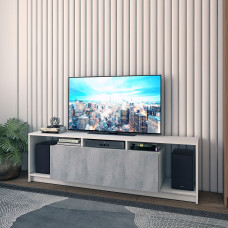Тумба под ТВ U1 Белый Бетон ДСП 160х38х48 Doros