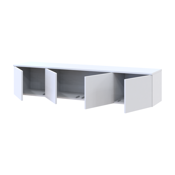 Тумба ТВ Левия Белый 4Д 160х35х33 Doros