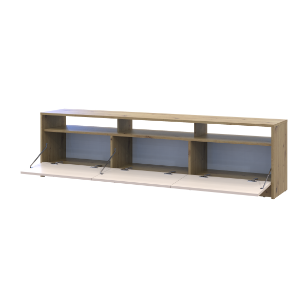 Тумба ТВ U3 Дуб Артизан/Кашемир ДСП 180х33х43 Doros