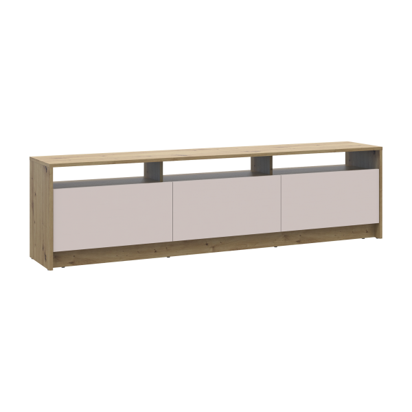 Тумба ТВ U3 Дуб Артизан/Кашемир ДСП 180х33х43 Doros