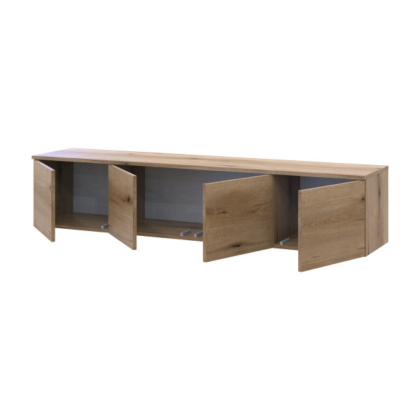 Тумба ТВ Левия Дуб Эвок 4Д 160х35х33 Doros