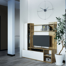 Стенка в гостиную Кона Тахо / Белый 151х40х147 Doros
