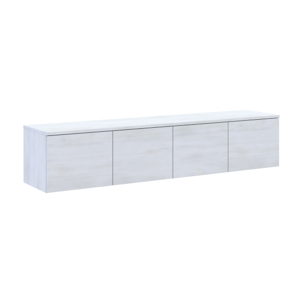 Тумба ТВ Левия Белое Дерево 4Д 160х35х33 Doros