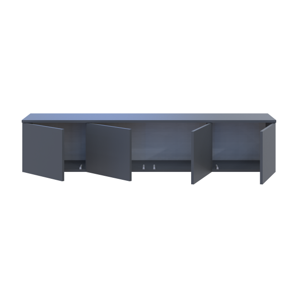 Тумба ТВ Левия Графит 4Д 160х35х33 Doros