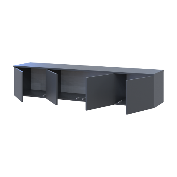 Тумба ТВ Левия Графит 4Д 160х35х33 Doros