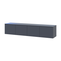 Тумба ТВ Левия Графит 4Д 160х35х33 Doros