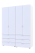 Распашной шкаф для одежды Гелар комплект Белый 2+2 ДСП 155х49,5х203,4 Doros