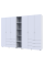 Комплект Гелар з Етажеркою Білий3+3 ДСП 270.6х49.5х203.4 Doros