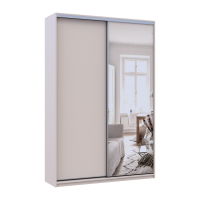 Шкаф купе Сити Лайт Кашемир 1 ДСП / 1 зеркало 150х45х225 Doros