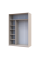 Шафа купе Сити Лайт Кашемир 1 ДСП/1 зеркало 150х60х225 Doros