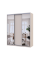 Шафа купе Сити Лайт Кашемир 1 ДСП/2 зеркала 180х60х225 Doros