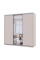 Шкаф купе Сити Лайт Кашемир 2 ДСП/1 зеркало 225х60х225 Doros