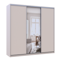 Шкаф купе Сити Лайт Кашемир 2 ДСП/1 зеркало 225х60х225 Doros