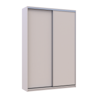 Шкаф купе Сити Лайт Кашемир 2 ДСП 150х45х225 Doros
