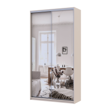 Шафа купе Сити Лайт Кашемир 2 Зеркала 120х45х225 Doros