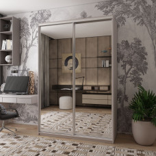 Шкаф купе Сити Лайт Кашемир 2 Зеркала 120х60х225 Doros