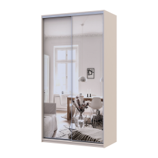 Шафа купе Сити Лайт Кашемир 2 Зеркала 120х60х225 Doros