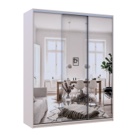 Шкаф купе Сити Лайт Кашемир 3 Зеркала 180х60х225 Doros