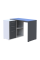 Офисный стол T8 Белый/Графит 100х83х75 Doros