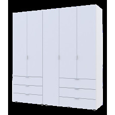 Распашной шкаф для одежды Гелар комплект Белый 2+3 ДСП 193,7х49,5х203,4 Doros