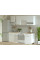 Кухня Лея Белый гладкий / Cонома ДСП / вставки стекло 220х60х250 Doros