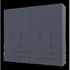 Распашной шкаф для одежды Гелар комплект Графит 3+3 ДСП 232,4х49,5х203,4 Doros