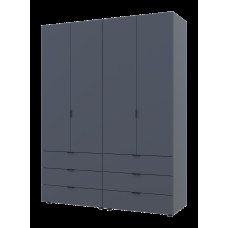 Распашной шкаф для одежды Гелар комплект Графит 2+2 ДСП 155х49,5х203,4 Doros