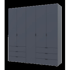 Распашной шкаф для одежды Гелар комплект Графит 2+3 ДСП 193,7х49,5х203,4 Doros