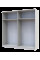 Распашной шкаф для одежды Моника Дуб Крафт Белый / Дуб Крафт Серый 200х56х205 Doros