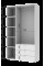 Распашной шкаф для одежды Гелар комплект Белый 3+3 ДСП 232,4х49,5х203,4 Doros