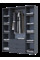 Распашной шкаф для одежды Гелар Графит 4 ДСП 155х49,5х203,4 Doros