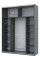 Шкаф купе G-Caiser Графит 2 Стекла  / 3 части 180х60х240 Doros