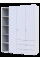 Комплект Гелар з Этажеркою Белый 3 ДСП 154.4х49.5х203.4 Doros