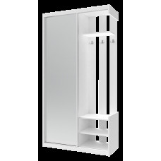 Прихожая City One Door Белый 1 Зеркало 110х45х210 Doros