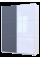 Шафа купе G-Caiser Білий Графіт/Білий 1 ДСП / 1 скло / 3 частини 180х60х240 Doros
