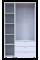 Шкаф для одежды Гелар Белый 2ДСП/Зеркало 116.5х49.5х203.4 Doros