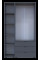 Шкаф для одежды Гелар Графит 2ДСП/Зеркало 116.5х49.5х203.4 Doros