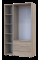 Шкаф для одежды Гелар Дуб сонома 2ДСП/Зеркало 116.5х49.5х203.4 Doros