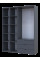 Шкаф для одежды Гелар Графит 3ДСП/Дзеркало 155х49.5х203.4 Doros
