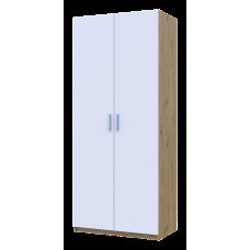 Шкаф для одежды Кен Дуб Артизан/Белый 2 ДСП 90х52х210 Doros