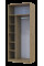 Шкаф для одежды Кен Дуб Артизан/Белый 2 ДСП 90х52х210 Doros
