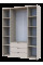 Распашной шкаф для одежды Гелар Кашемир 4 ДСП 155х49.5х203.4 Doros