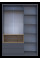 Шкаф для одежды с нишей Дэйл Графит/Дуб Эвок 3 ДСП 150х52х220 Doros