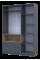 Шкаф для одежды с нишей Дэйл Графит/Дуб Эвок 3 ДСП 150х52х220 Doros