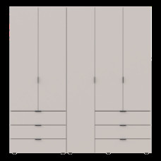 Распашной шкаф для одежды Гелар комплект Кашемир 2+3 ДСП 193.7х49.5х203.4 Doros