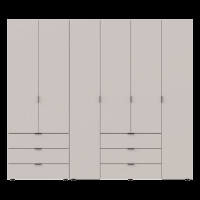 Распашной шкаф для одежды Гелар комплект Кашемир 2+4 ДСП 232.5х49.5х203.4 Doros